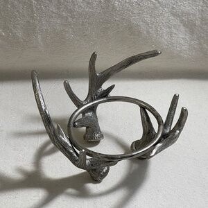 Deer Antler Dish Candle Bowl Holder Cabin Rustic Man Cave Outdoorsman Decor